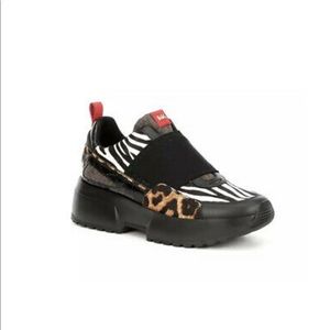 Michael Kors Cosmo Animal-Print Calf Hair Slip-On Trainer